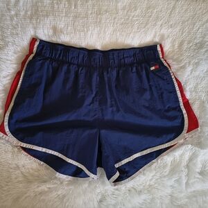 Tommy Hilfiger Sport Retro Colorblock Shorts | Navy/Red Y2K Style | M